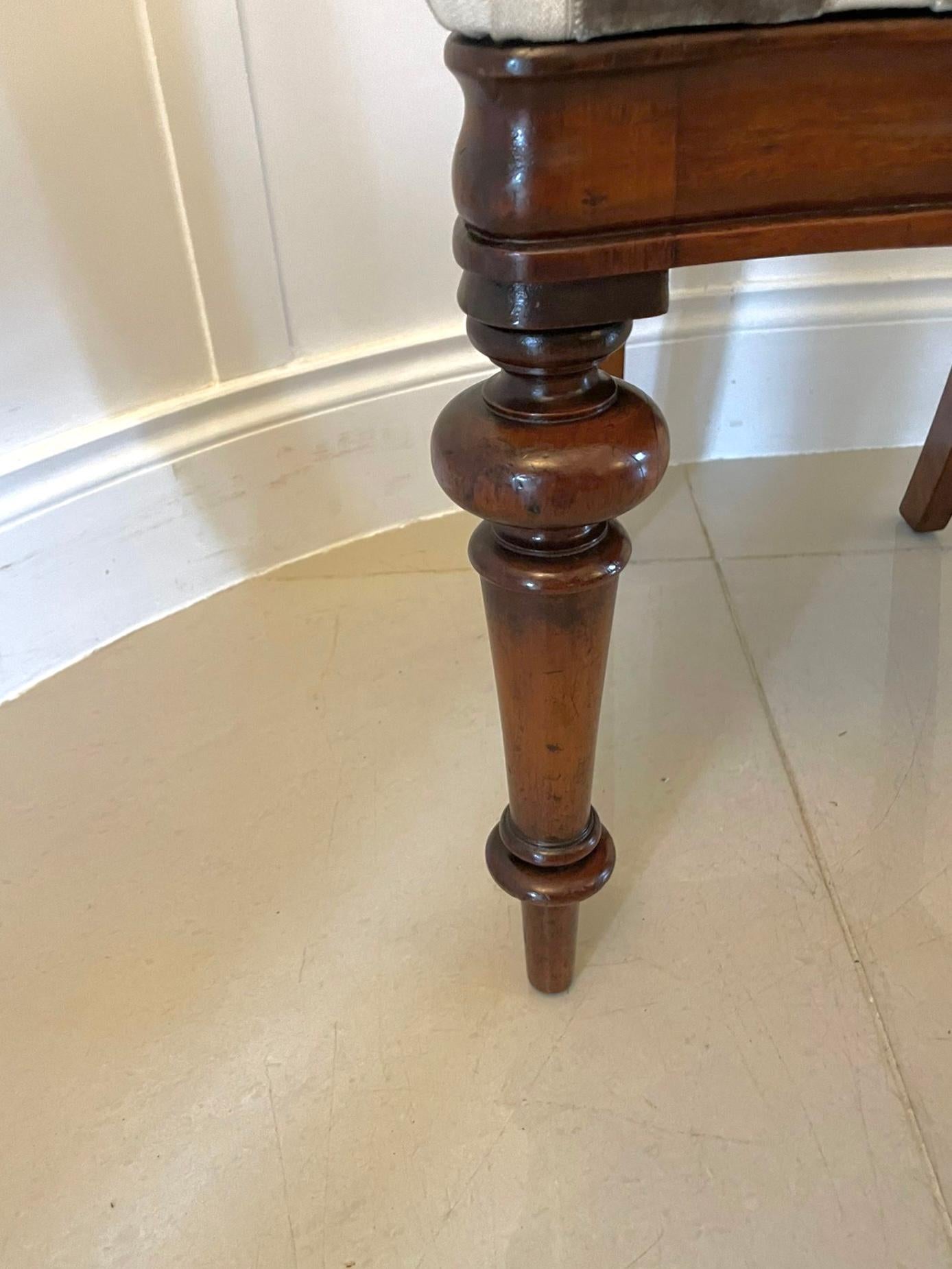 Outstanding Set of 6 Victorian Antique Mahogany Balloon Back Dining Chairs For Sale 1