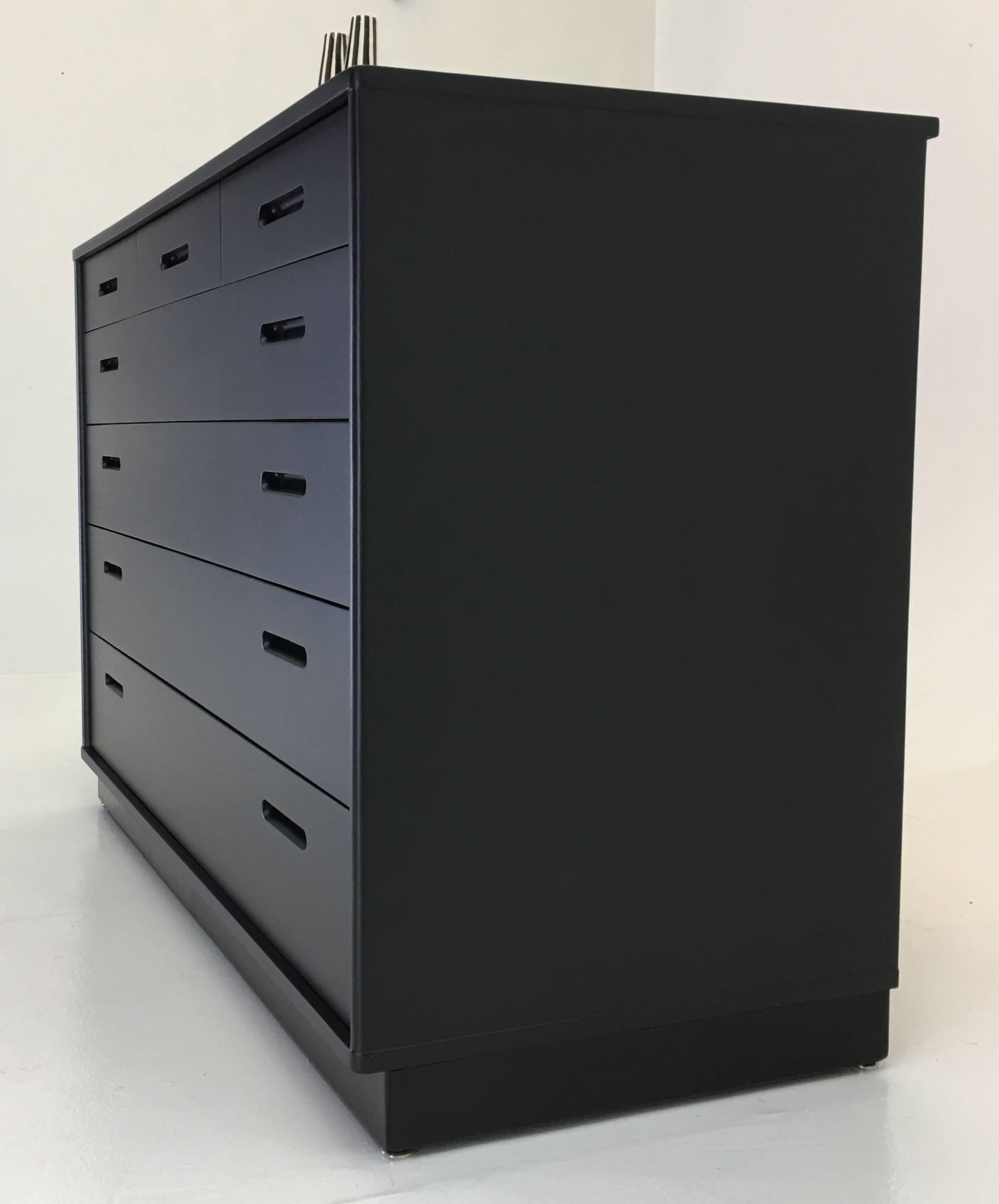 Outstanding Set of Dressers by Edward Wormley for Dunbar in Black Lacquer 3