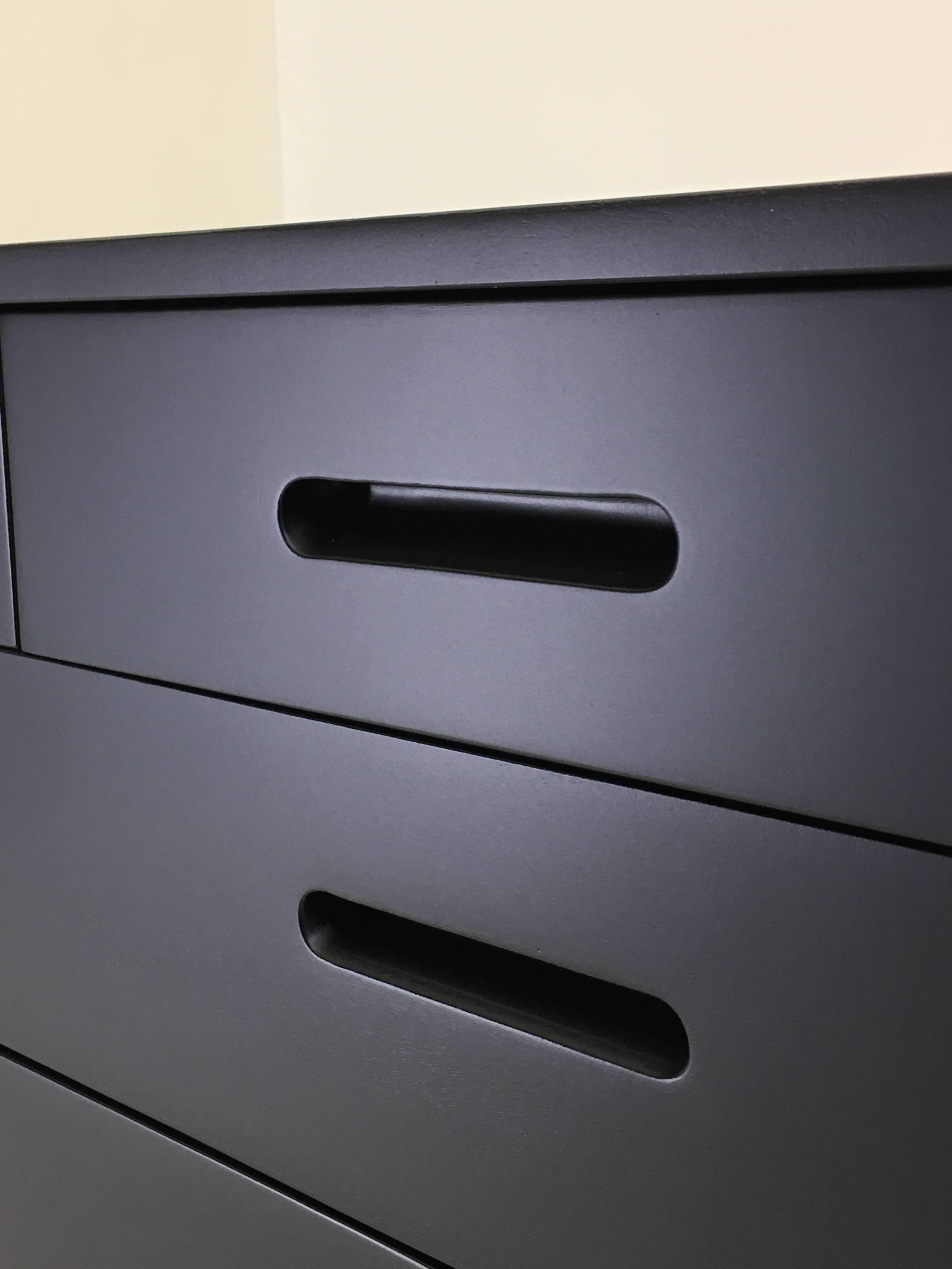 Mid-Century Modern Outstanding Set of Dressers by Edward Wormley for Dunbar in Black Lacquer