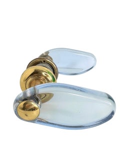 Outstanding Set of Five Blue Lucite Door Handles, Vintage, Italy