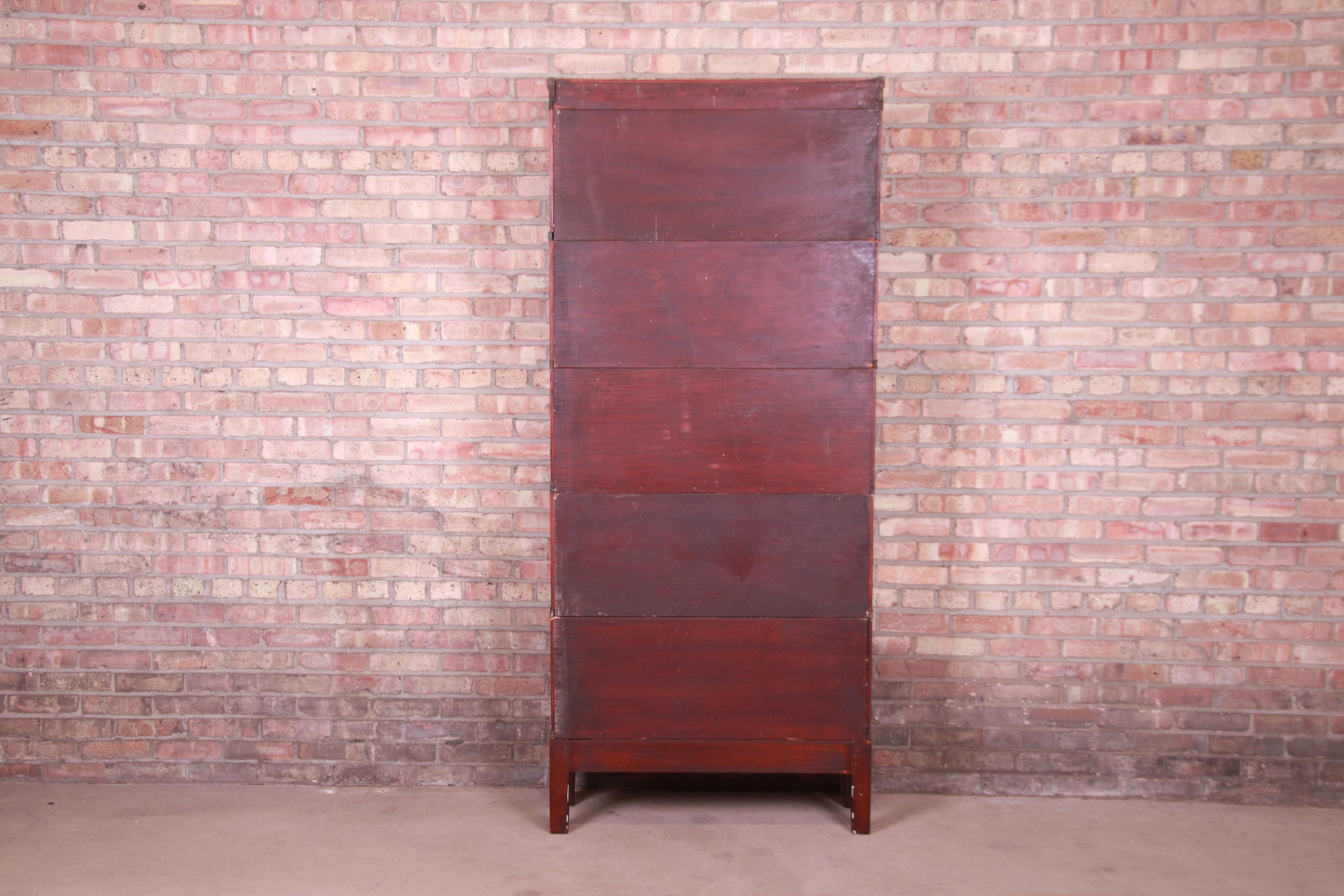 Outstanding Set of Ten Globe Wernicke Mahogany Barrister Bookcases, circa 1890s 13