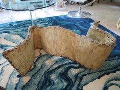 Outstanding Silas Seandel Ribbon Faux Cast Stone Brutalist Miro Coffee Table