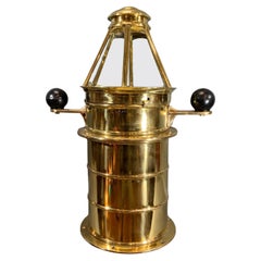 Outstanding Solid Brass Yacht Binnacle circa 1920