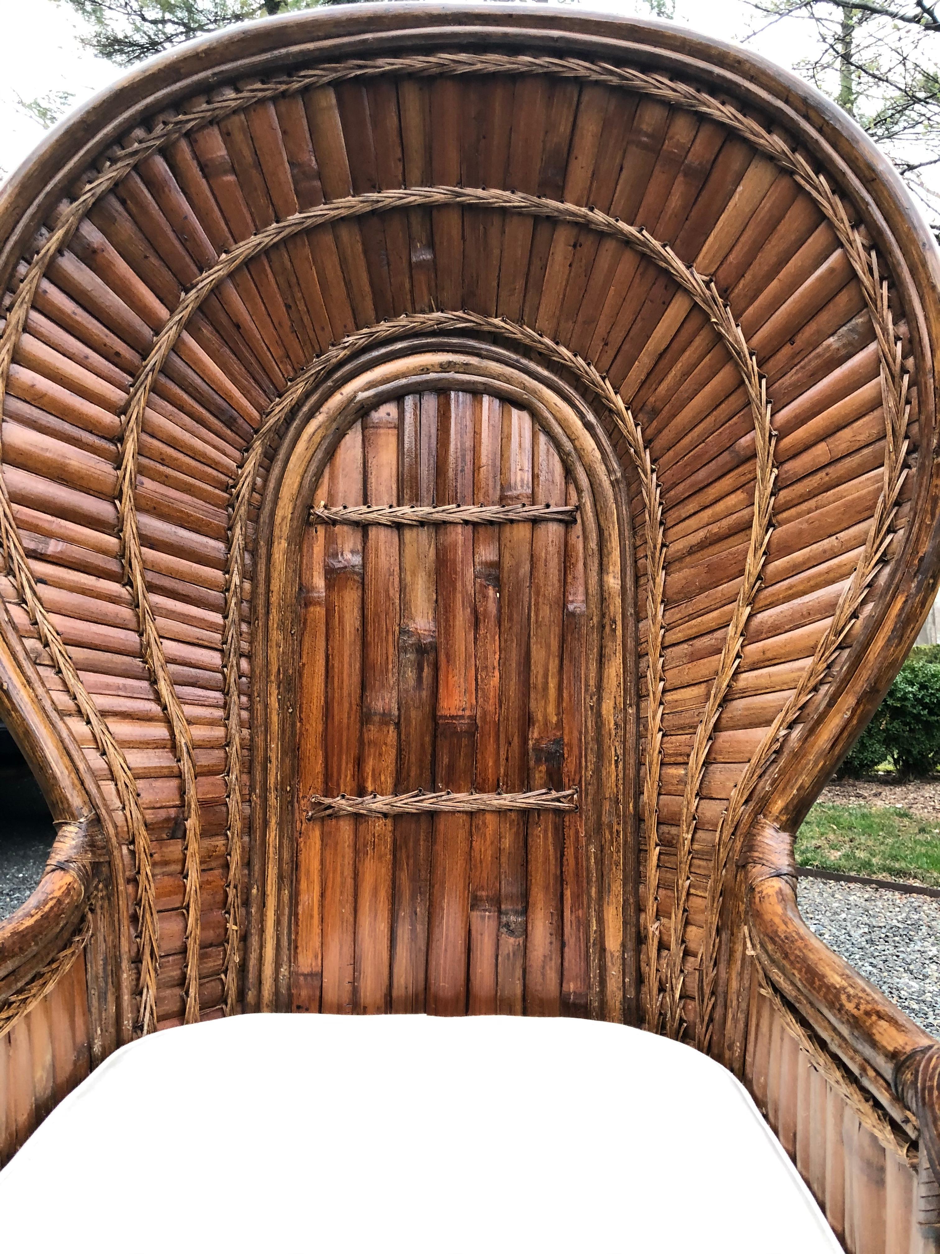 Outstanding Split Bamboo Peacock Club Chair 4
