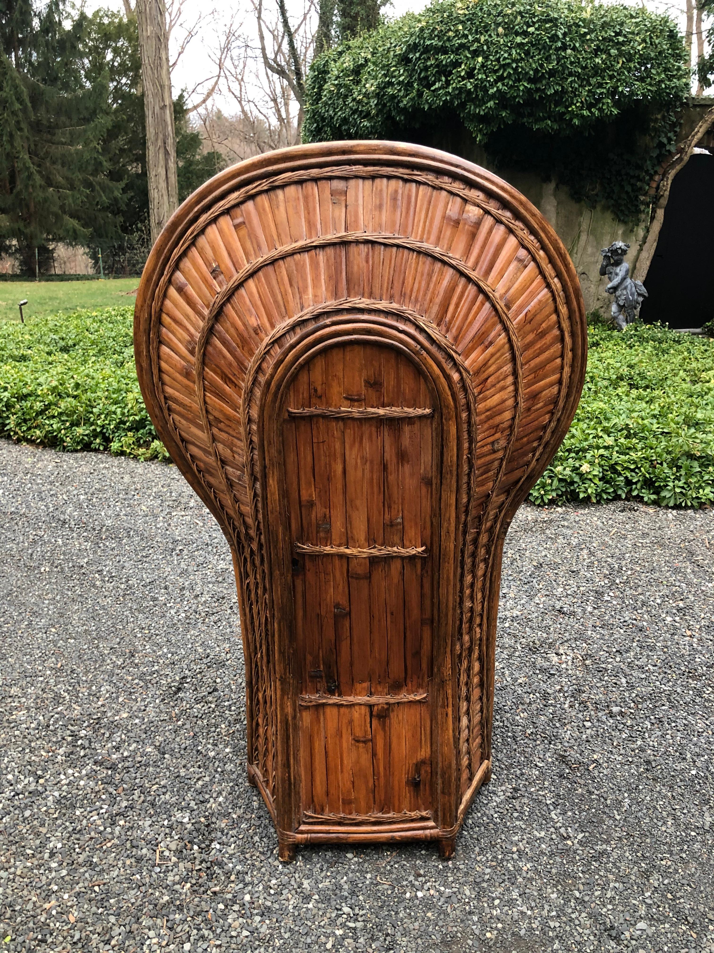 Outstanding Split Bamboo Peacock Club Chair 6