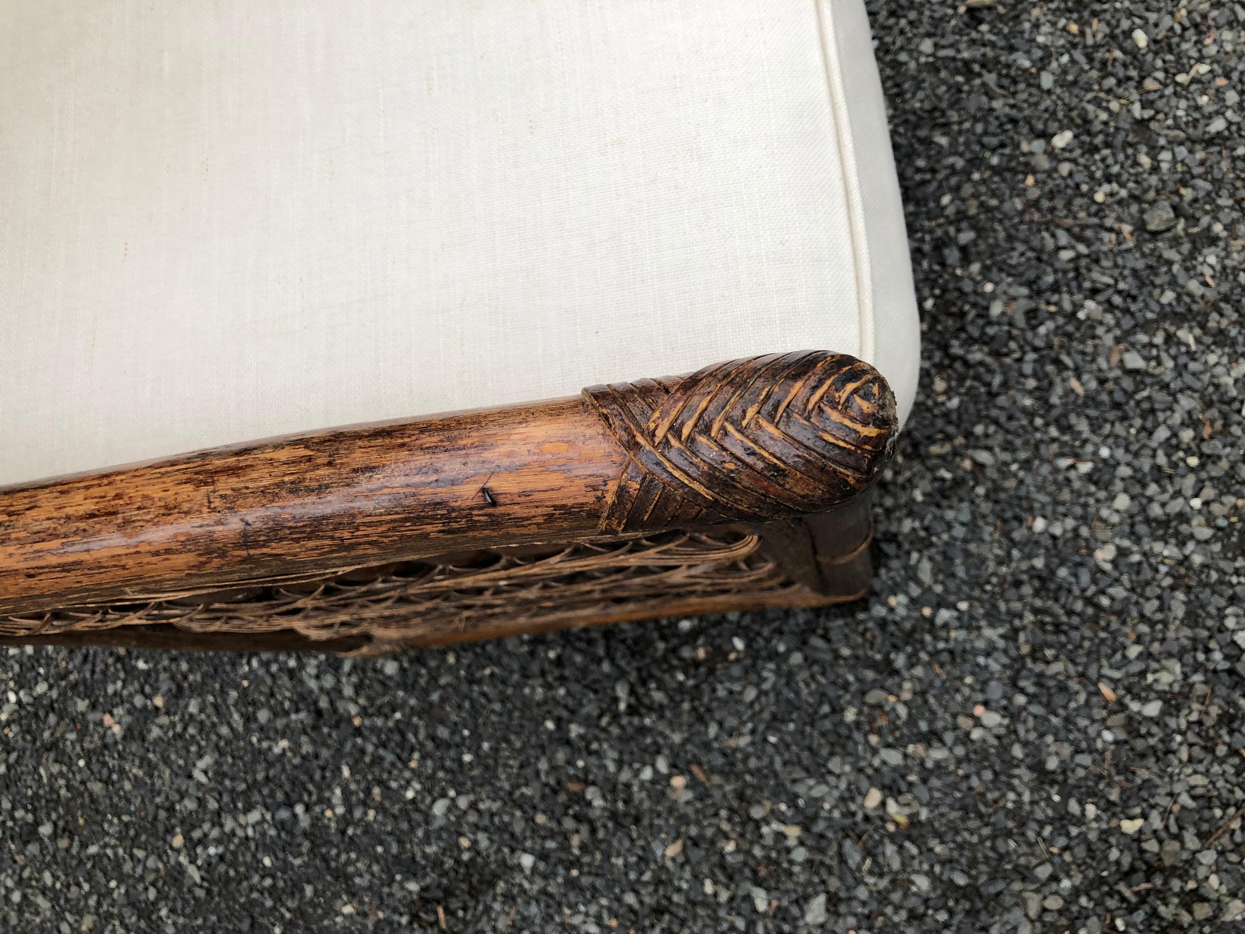 Chinese Outstanding Split Bamboo Peacock Club Chair