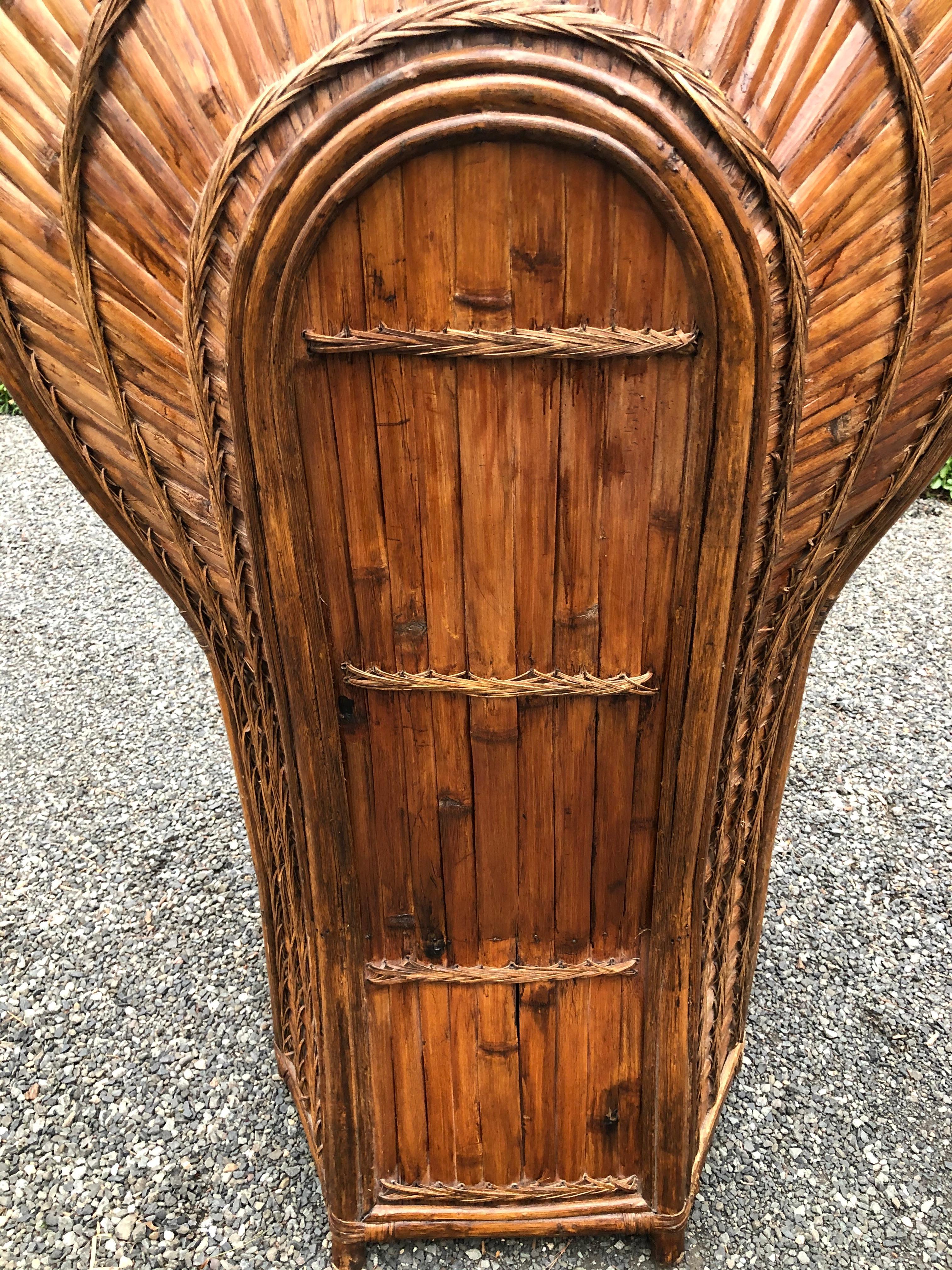 Outstanding Split Bamboo Peacock Club Chair 3