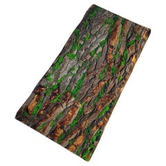 Outstanding Tree Bark Moss Epoxy Table - Resin Bark Dining Table