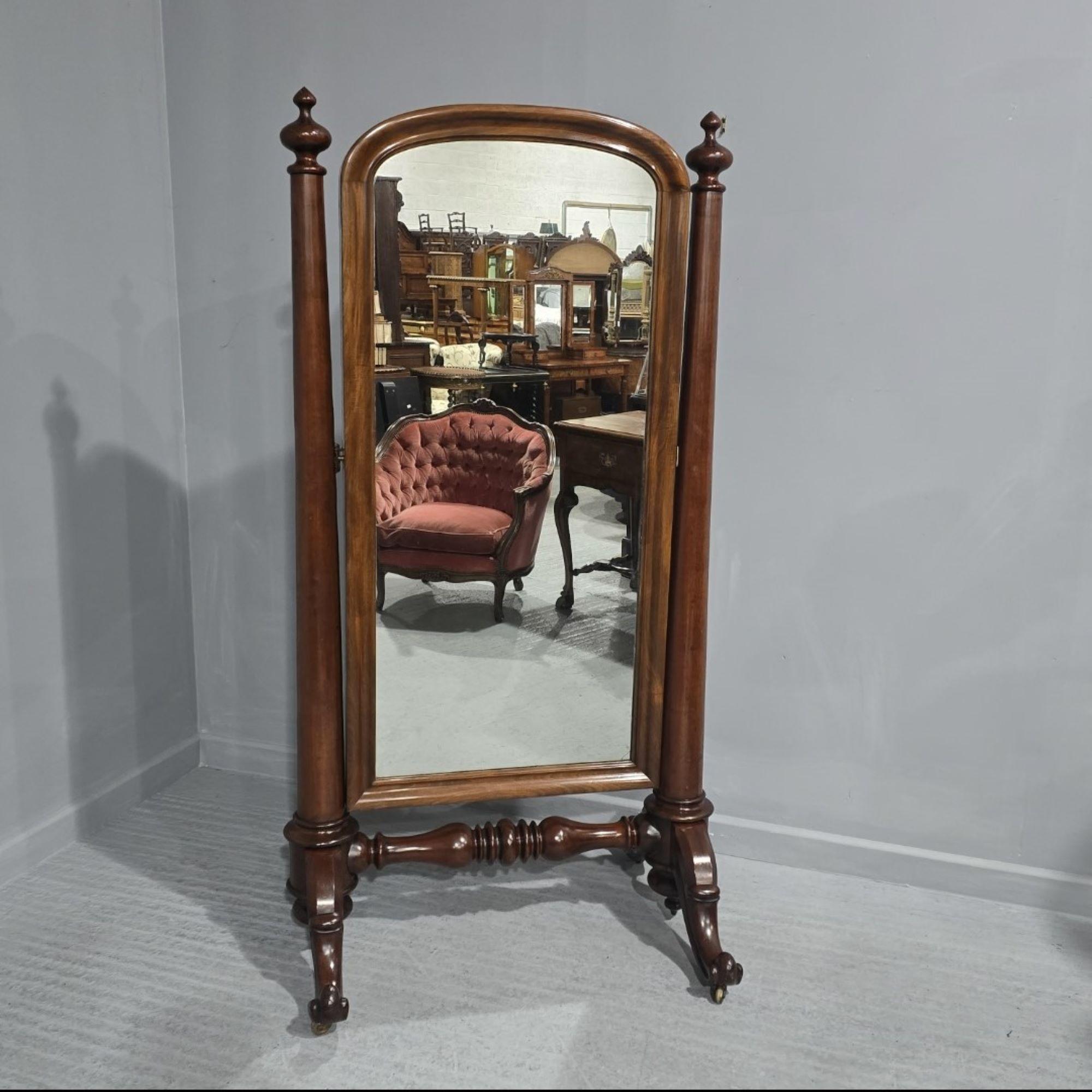Outstanding Victorian Cheval Mirror For Sale 3