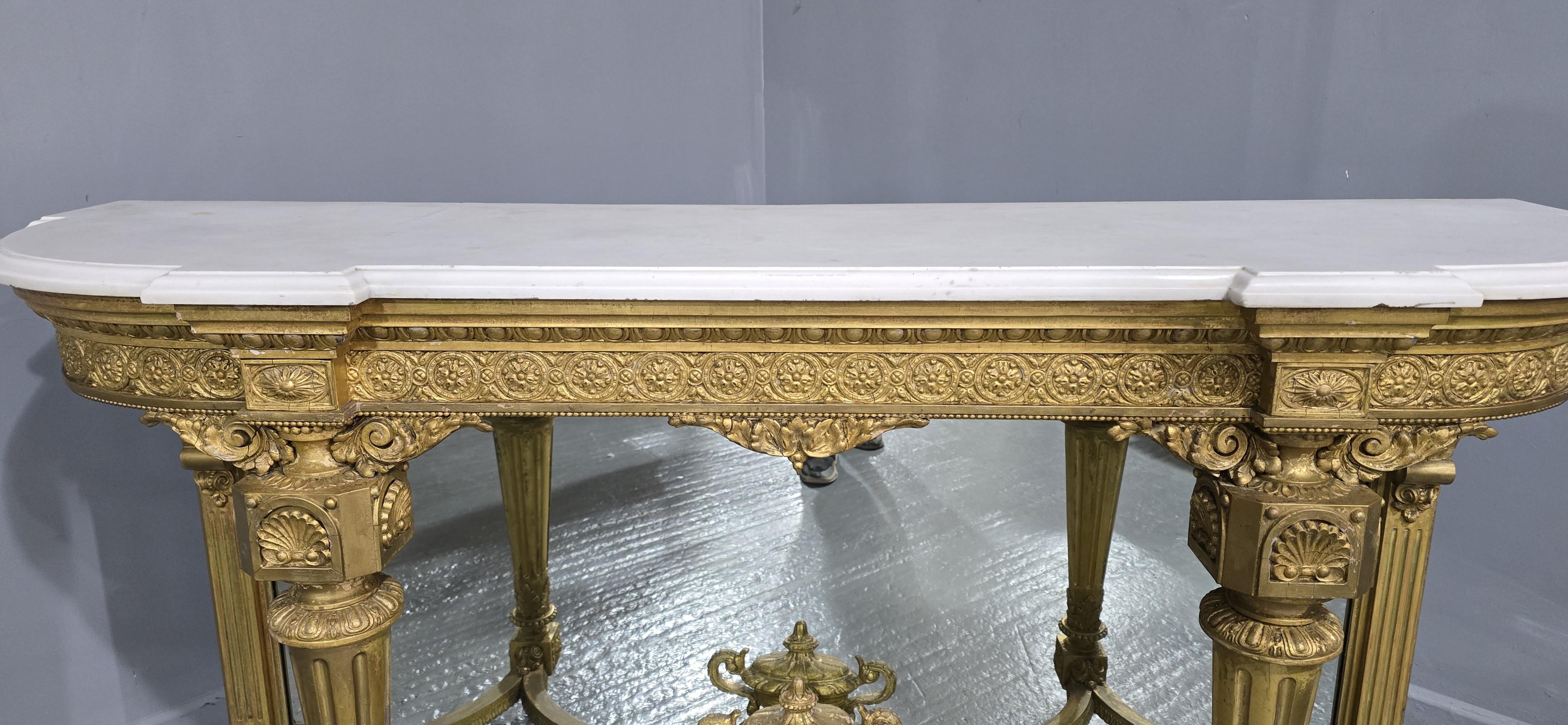 Excepcional consola victoriana dorada Inglés en venta