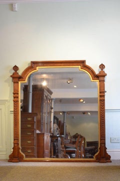 Outstanding Victorian Pollard Oak Wall Mirror H167cm