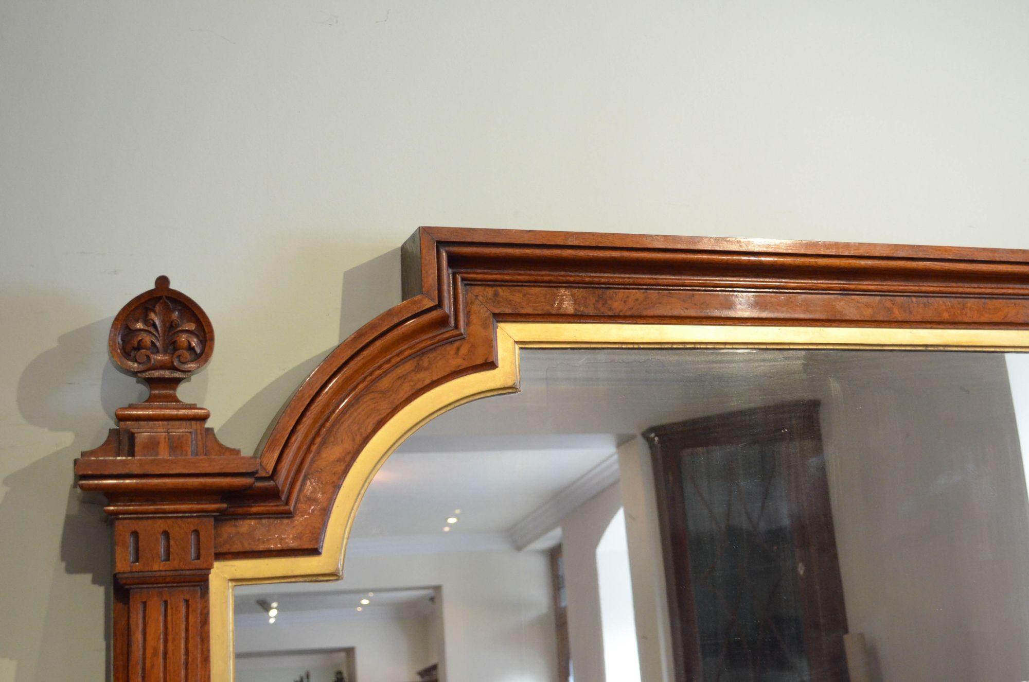 Outstanding Victorian Pollard Oak Wall Mirror H167cm For Sale 3