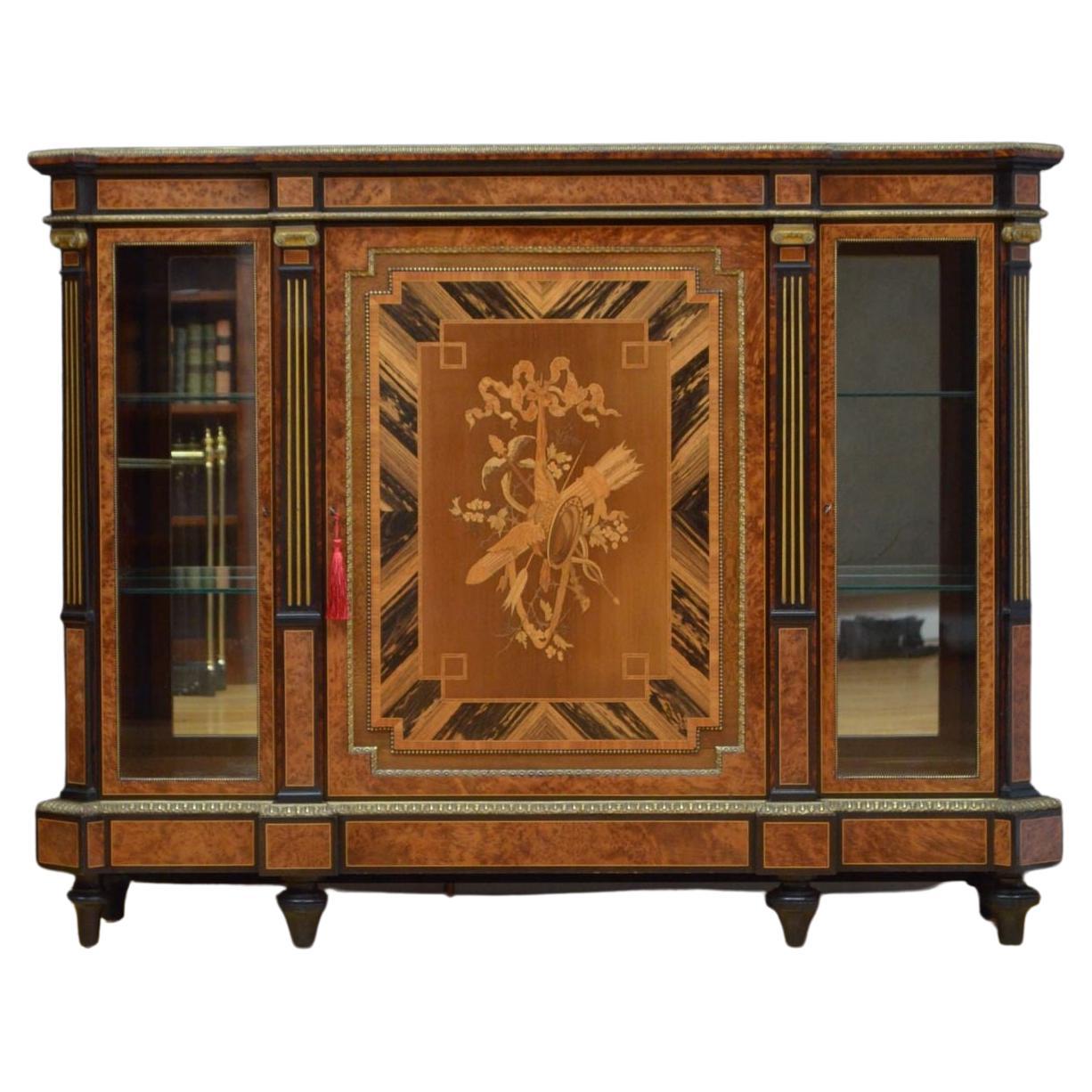 Outstanding Victorian Thuya Wood Credenza For Sale