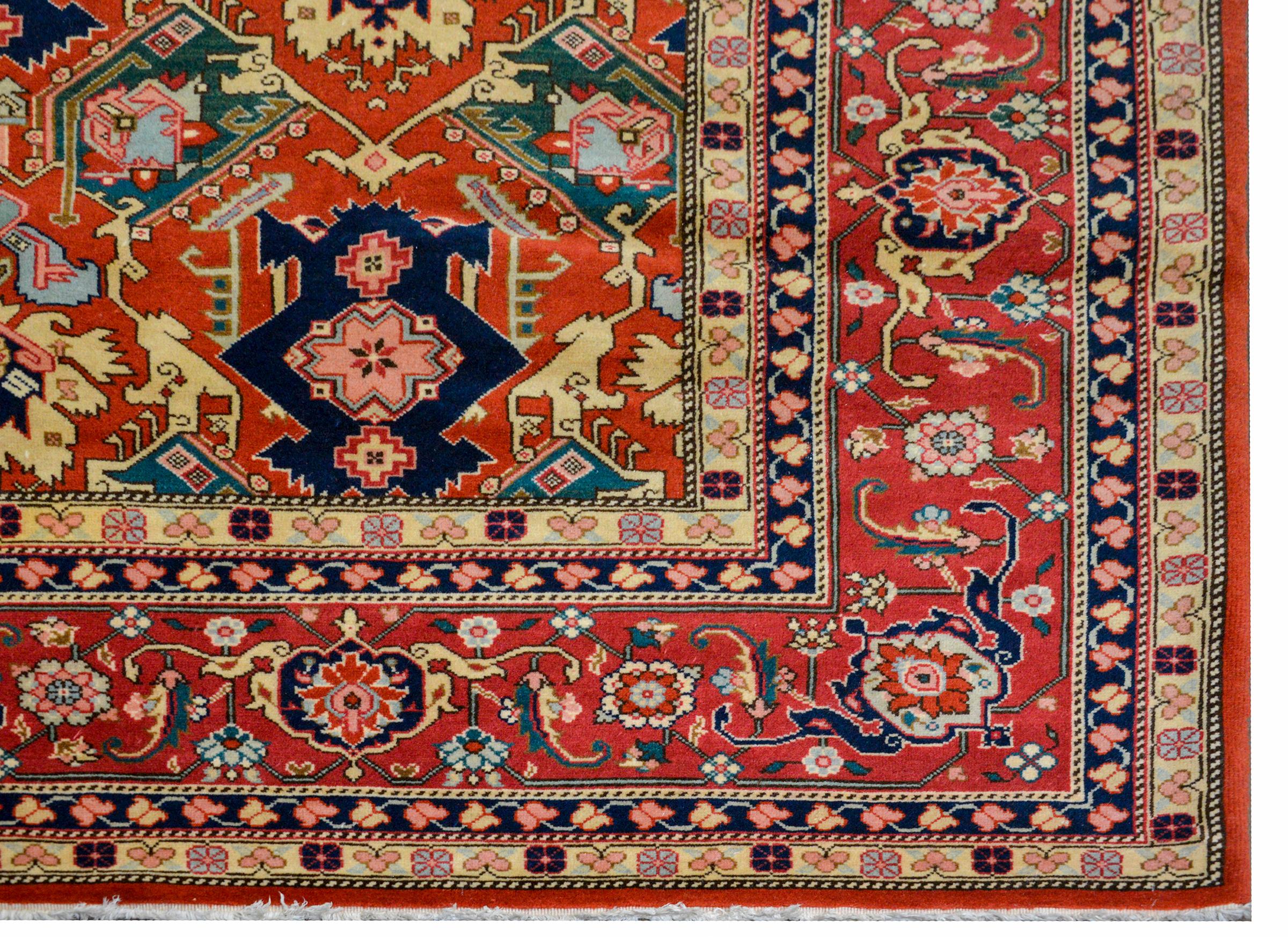 Outstanding Vintage Serapi-Style Rug For Sale 1