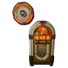 Eccezionale Jukebox Wurlitzer 1015 "bubbler" e raro altoparlante di estensione 4008