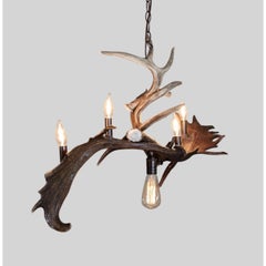 Ouzel Falls Fallow & Whitetail Deer Antler Chandelier by The Peak Antler