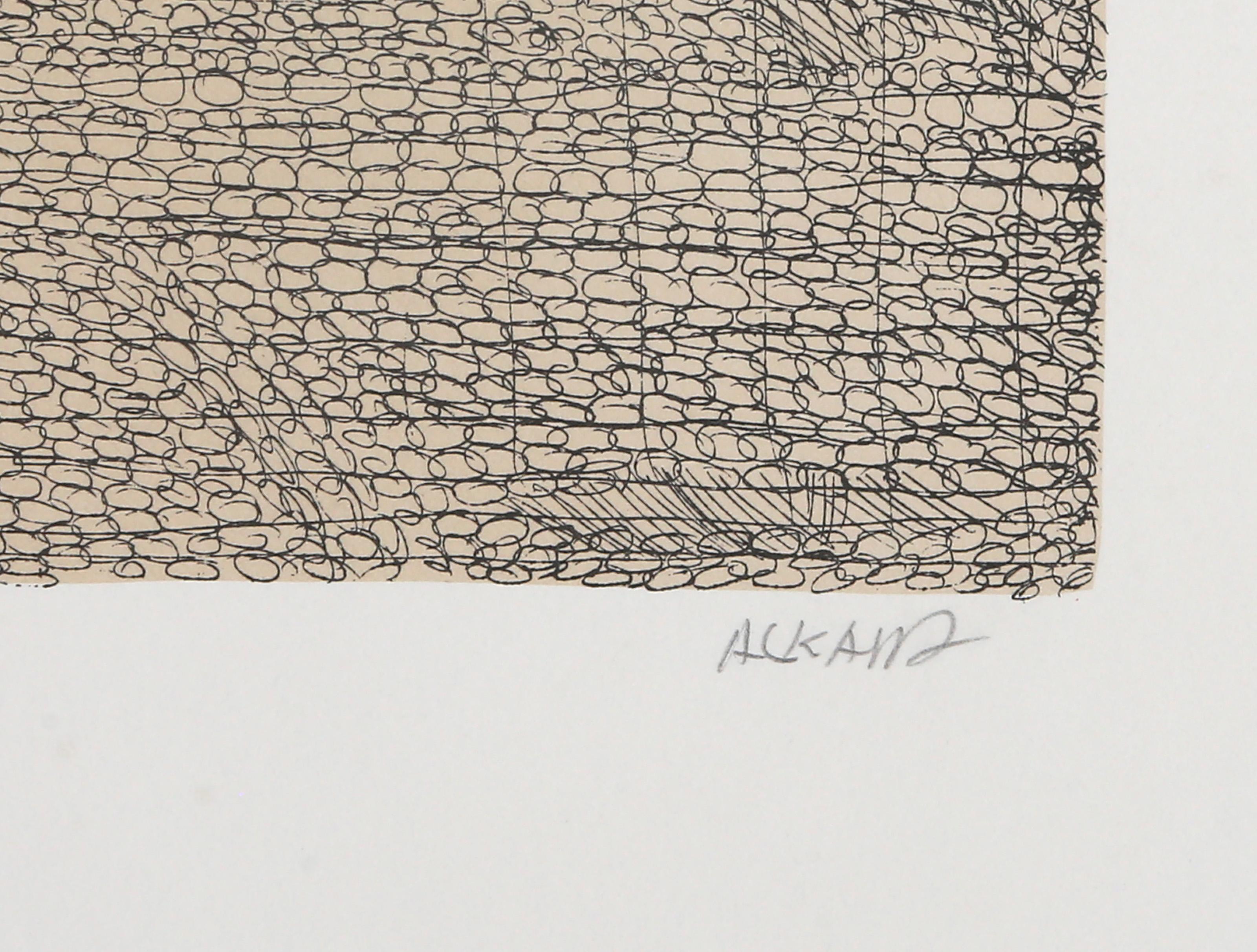 Duet, Folk Art Lithograph by Ovadia Alkara For Sale 4