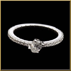Oval 1/3 Carat New Bridal Solitaire Ring in 18 Karat Gold