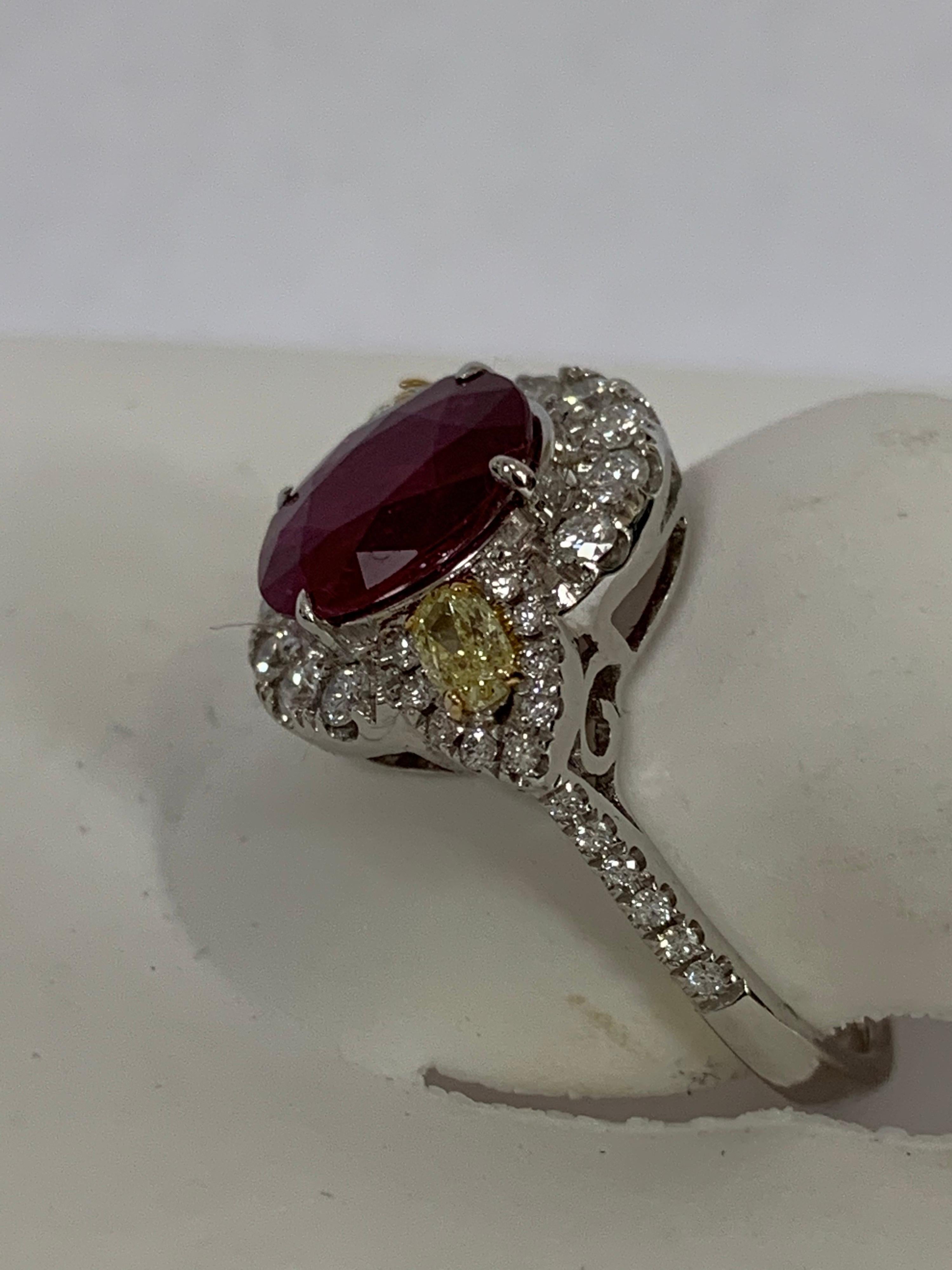 Oval 1.66 Carat Ruby and Diamond Ring 1