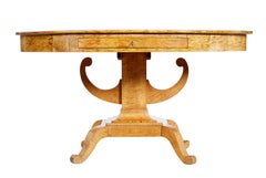 Oval 19th Century Birch Empire Center Table