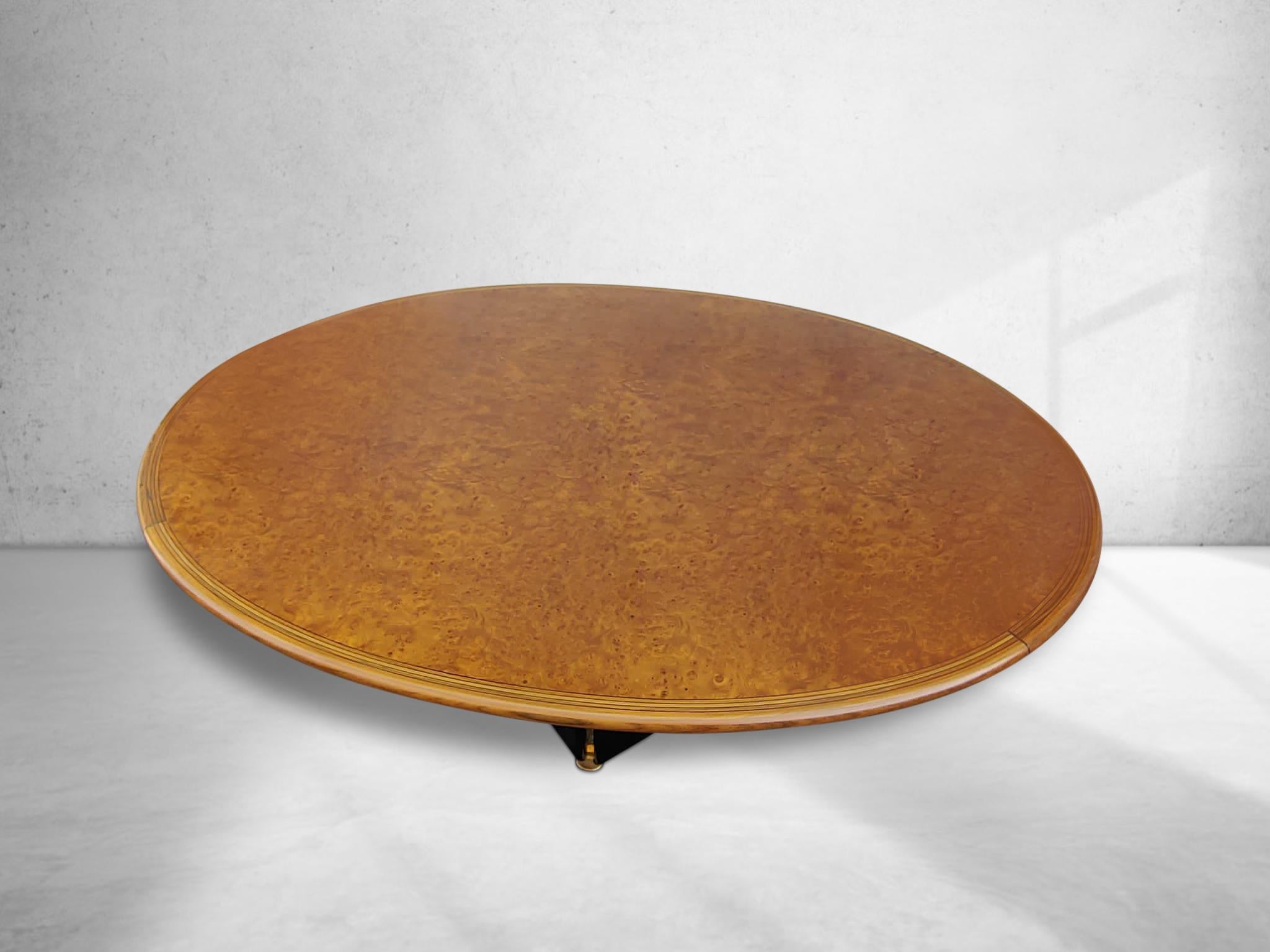 Italian Oval Africa dining table by Afra and Tobia Scarpa for Maxalto Italy 1970s