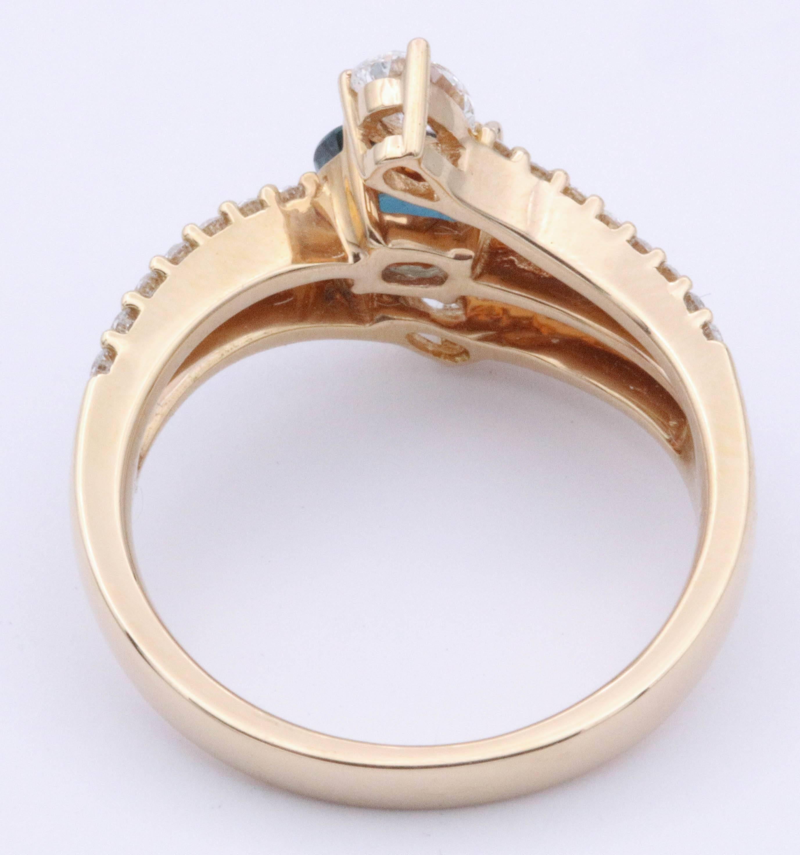 Women's Oval Alexandrite Diamonds Cocktail Bridal Rose Gold Ring CC Certificate
