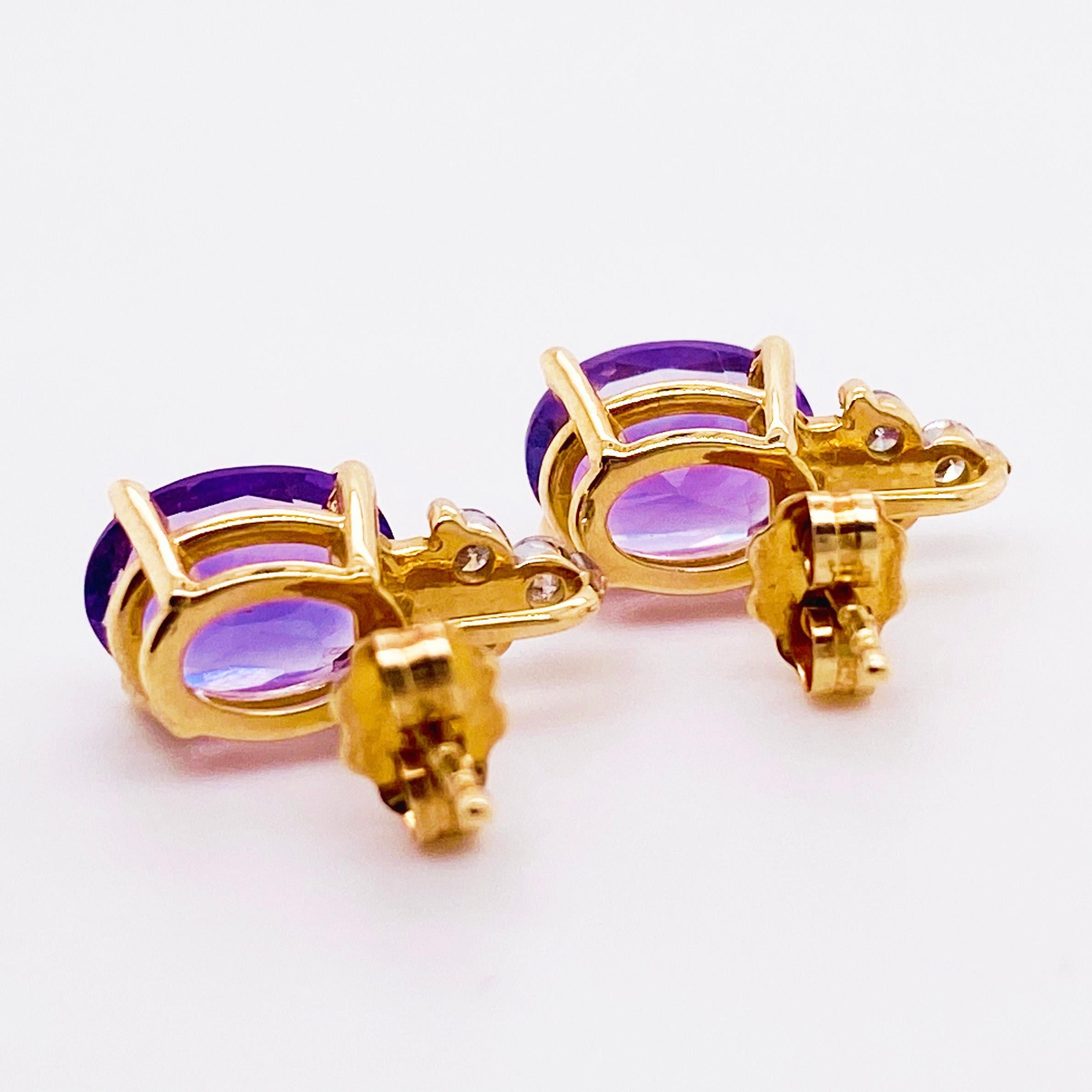 oval amethyst earrings