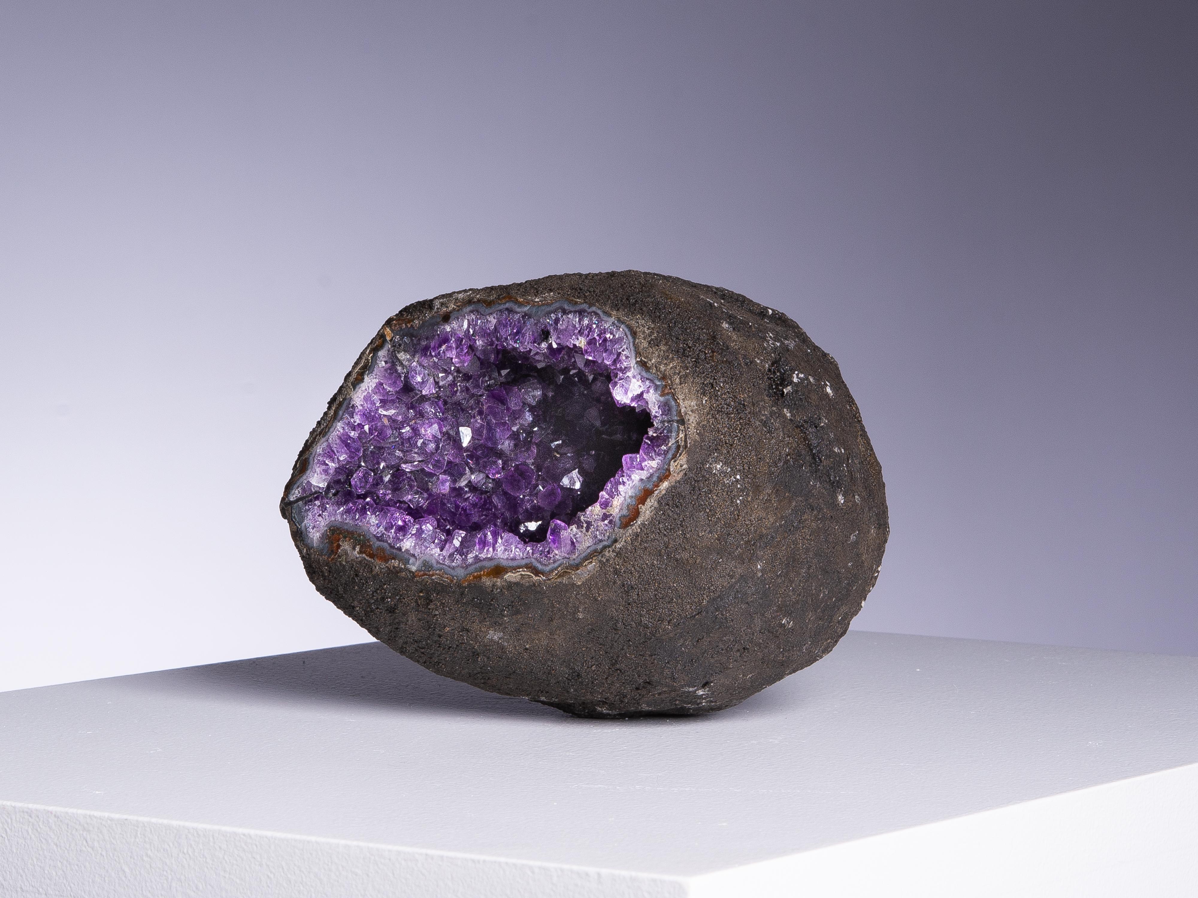 Oval amethyst geode For Sale 1