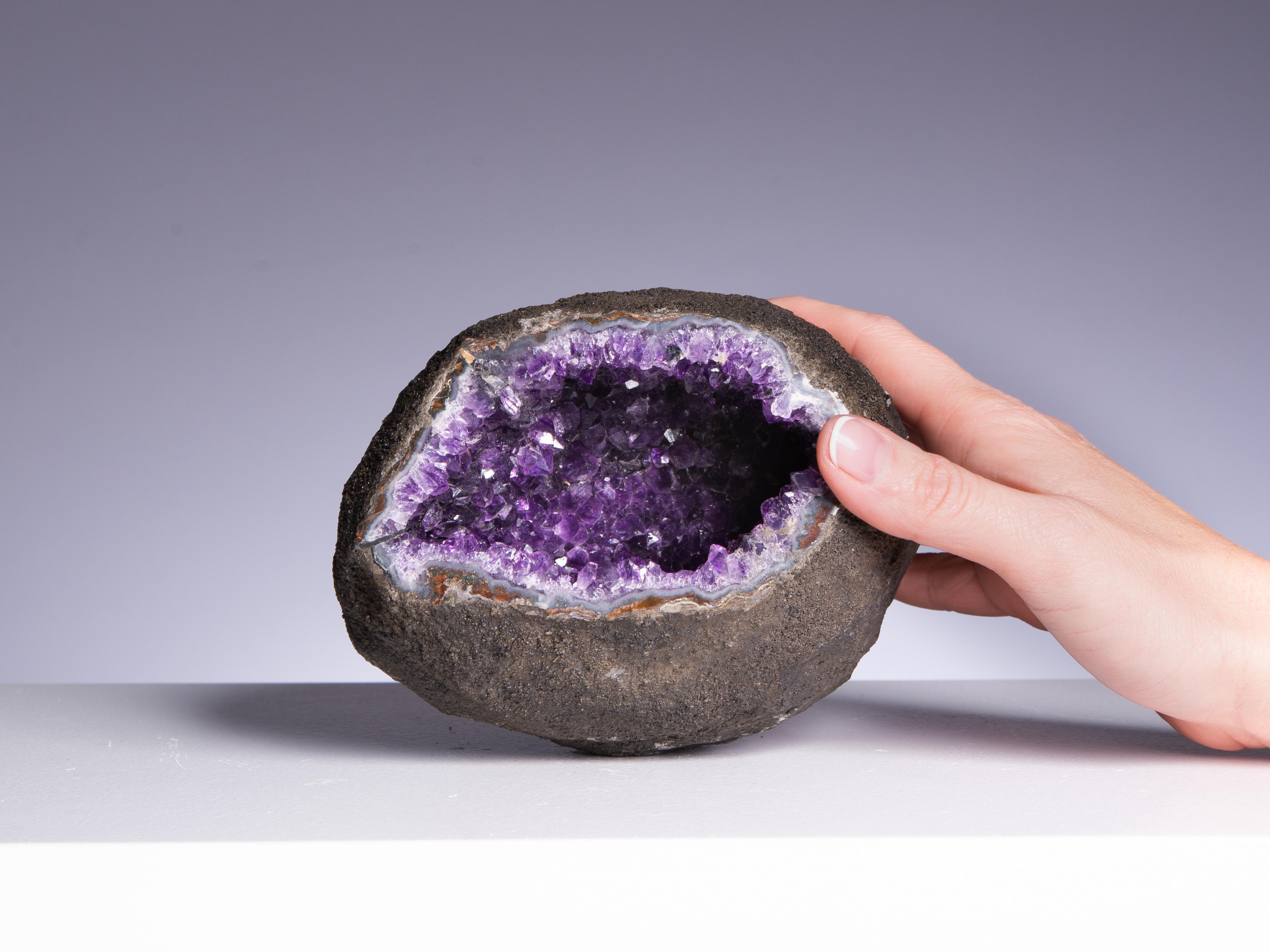 Oval amethyst geode For Sale 3