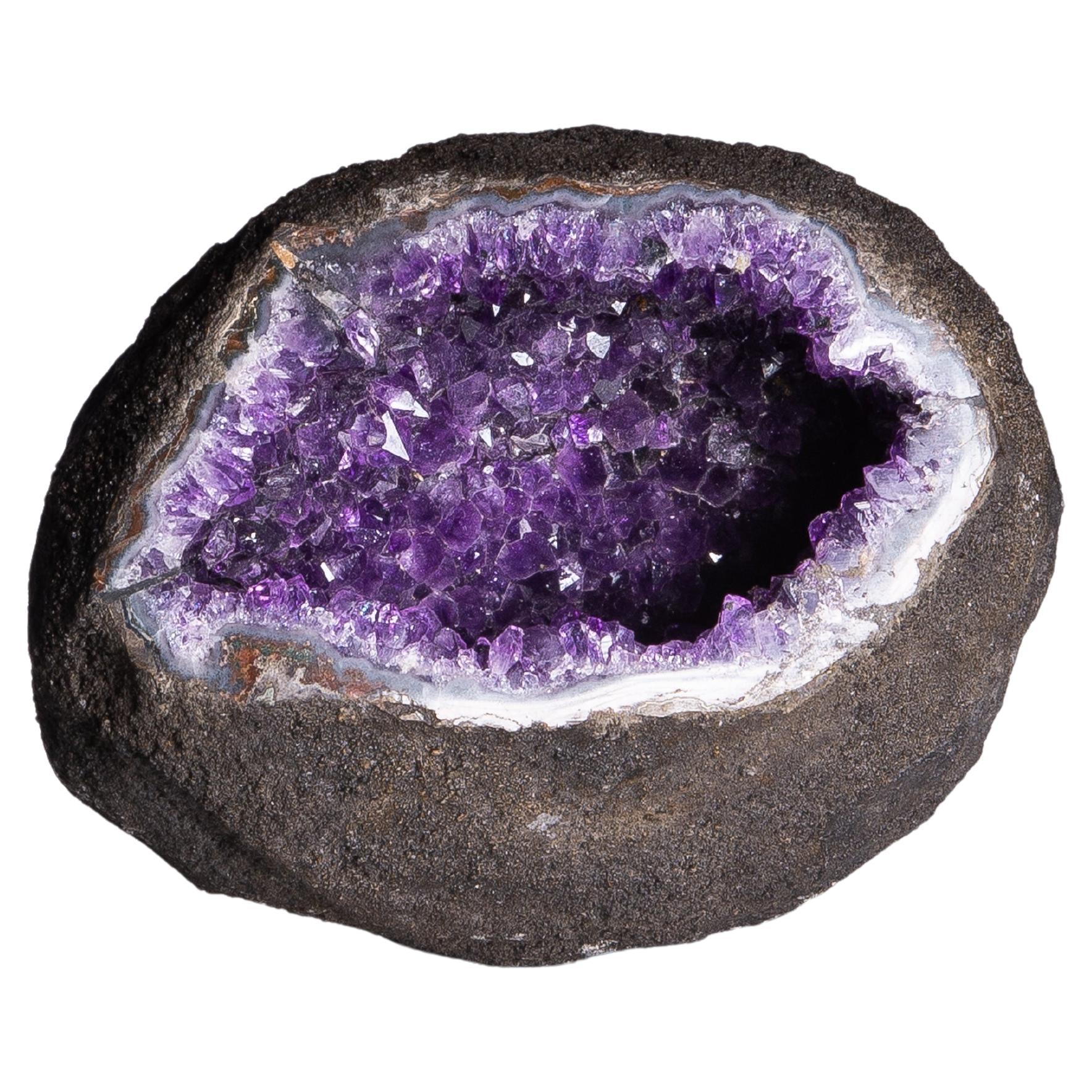 Oval amethyst geode For Sale