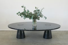 Oval Angelo Mangiarotti Marble Coffee Table