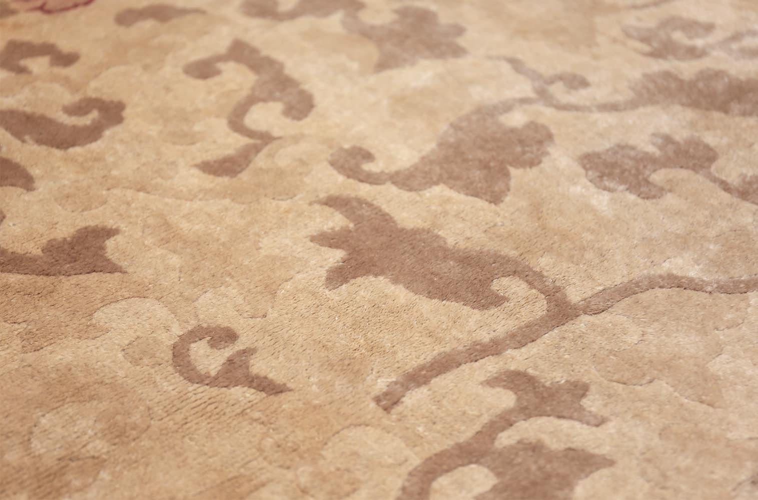 Antique Ivory Cloud Band Background Chinese Rug. 9 ft x 11 ft 7 in For Sale 2