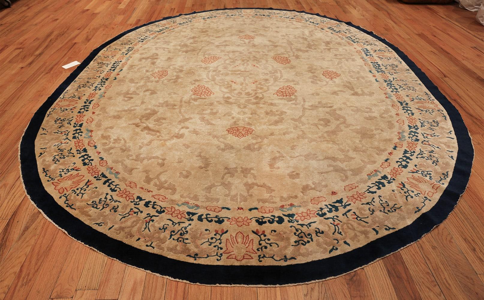 Antique Ivory Cloud Band Background Chinese Rug. 9 ft x 11 ft 7 in  For Sale 3
