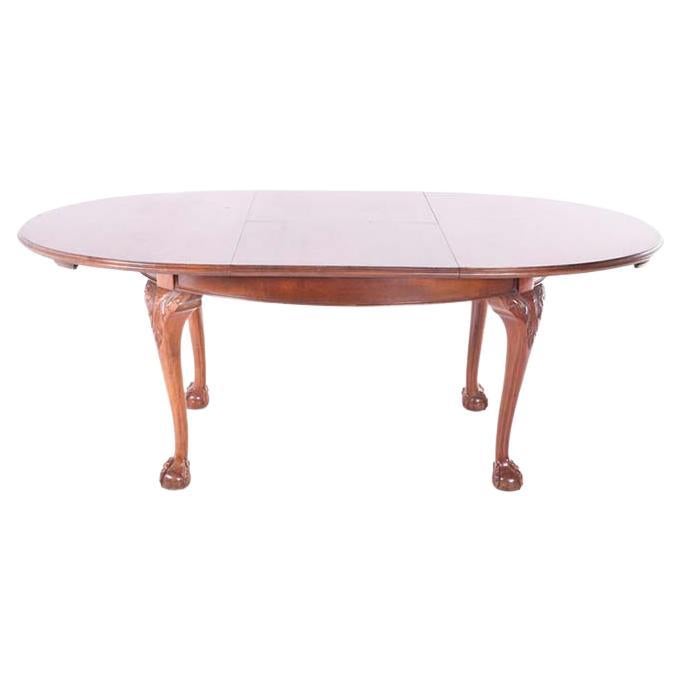 Oval Antique Mahogany "Ee-zi-way" Extending Dining Table, 20th Century. For  Sale at 1stDibs