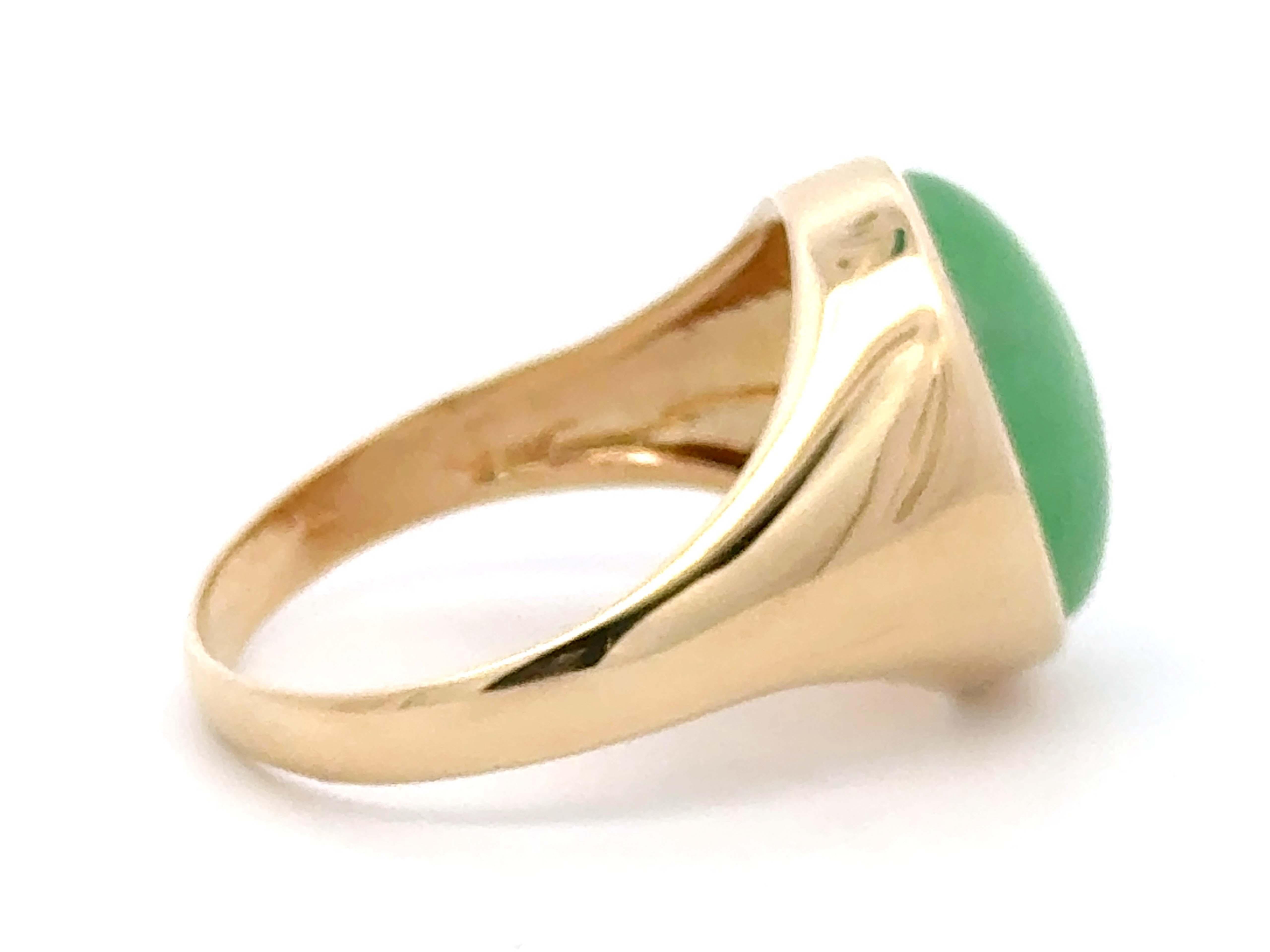 white gold jade ring
