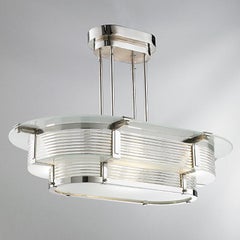 Oval Art Deco Chandelier
