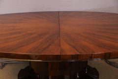 Oval Art Deco French Dinning Table in Walnut