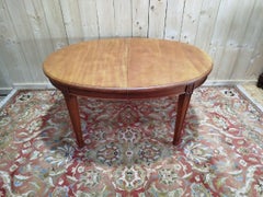 Oval Art Nouveau Style Dining Table in Wood, 20th Century
