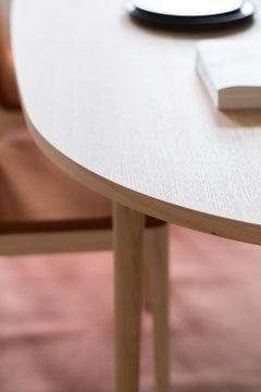 CAST – Minimalist Oval Dining Table in Solid Ash Wood