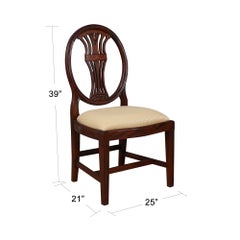 Oval Back Inlaid Chairs, Set of 10