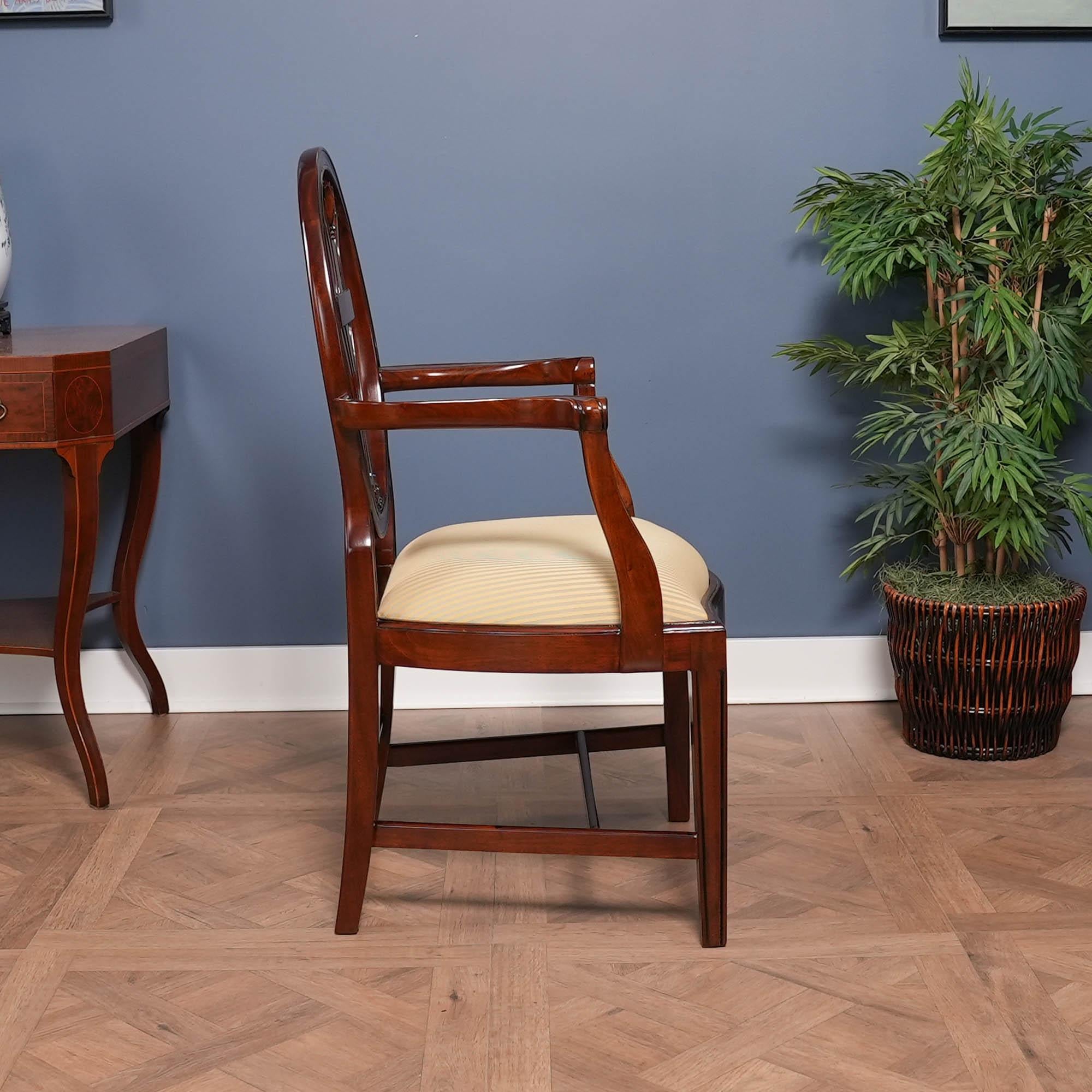 Stile Adirondack Sedie con schienale ovale intarsiato, set da 10 in vendita