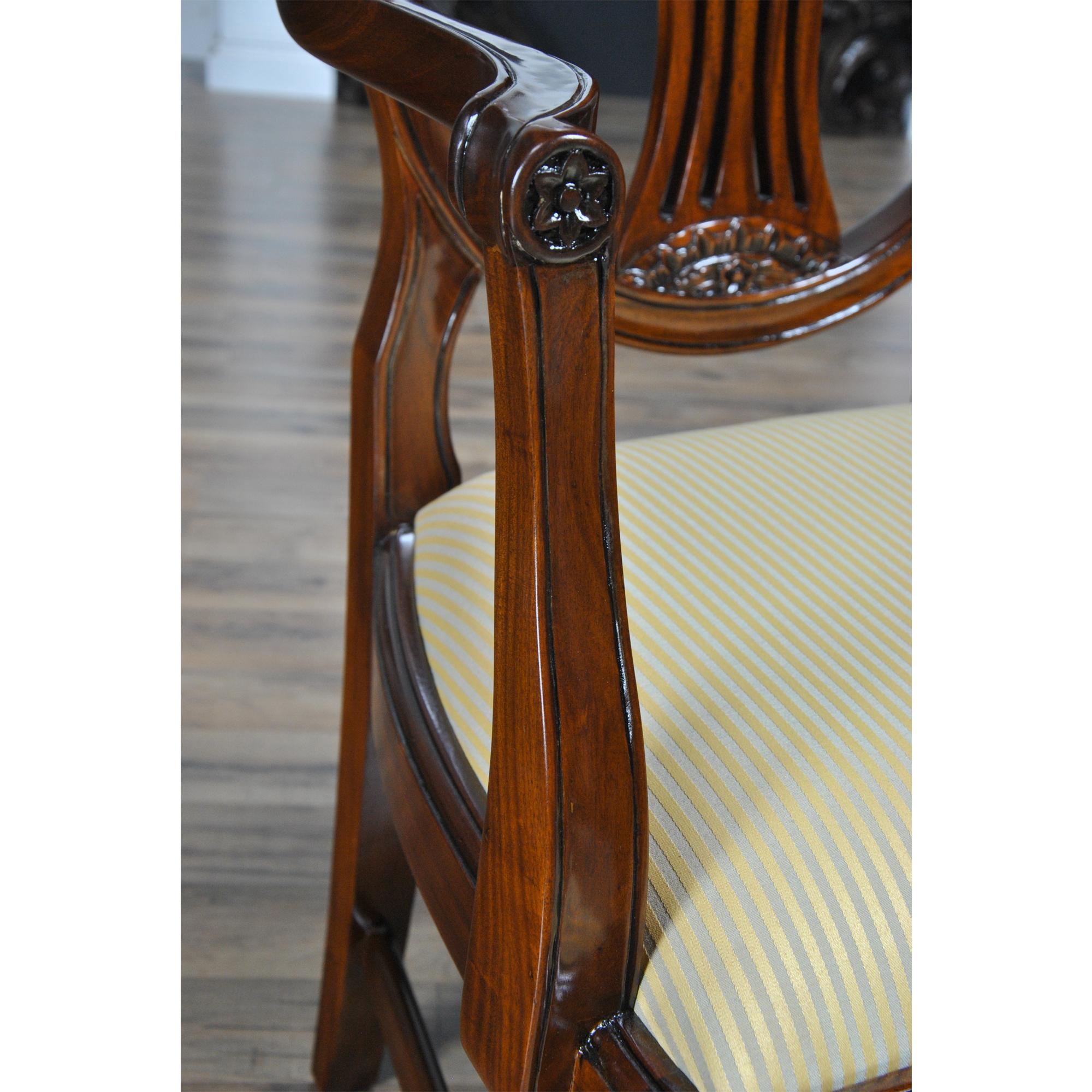 Contemporary Oval Back Inlaid Chairs, Set of 10 For Sale