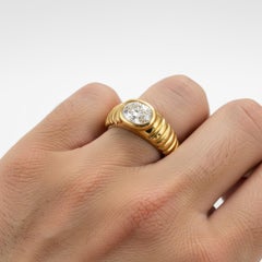 Oval Bezel Moissanite Ring for Men silver, gold