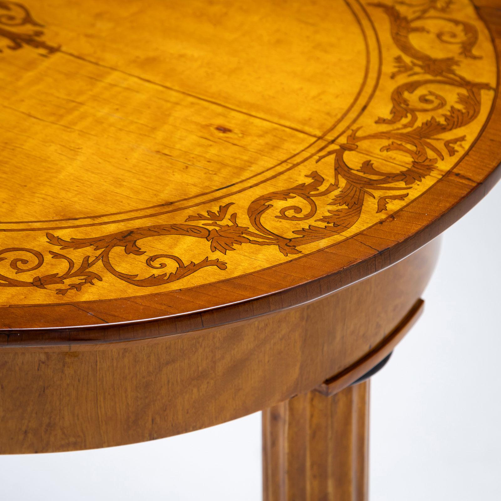 Cherry Oval Biedermeier Center Table, circa 1840 For Sale
