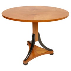 Ovaler Biedermeier-Tisch aus Kirschbaumholz mit Klappplatte, schwedisch, um 1820