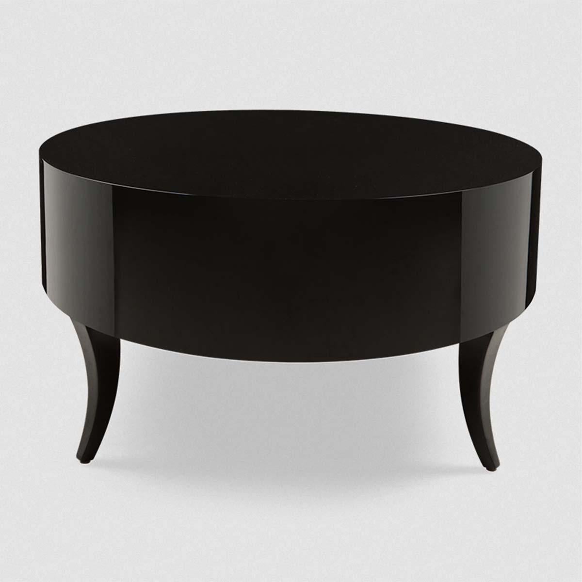 oval black coffee table