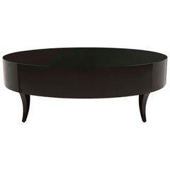 Oval Black Lak Coffee Table