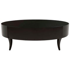 Table basse ovale Lak noire