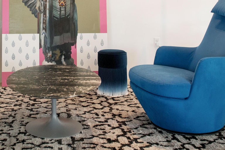 Oval Black Marble Top Coffee Table, Knoll at 1stDibs oval black