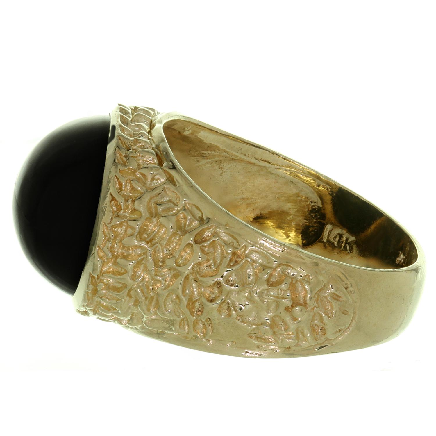 onyx gold ring mens